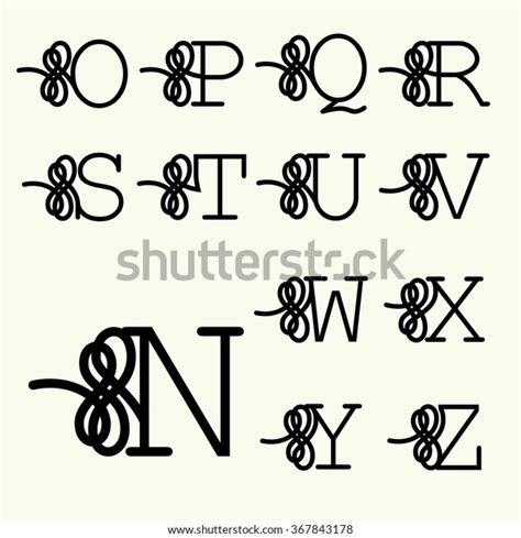 Set Capital Letter Monograms Logos Beautiful เวกเตอร์สต็อก ปลอดค่า