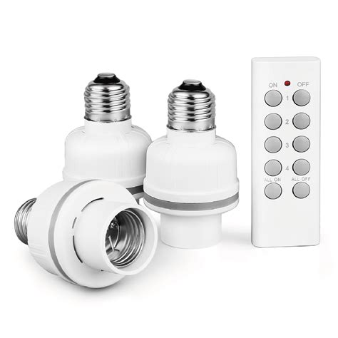 Wireless Light Bulb Socket Lamp Holder Switch Remote Control Led