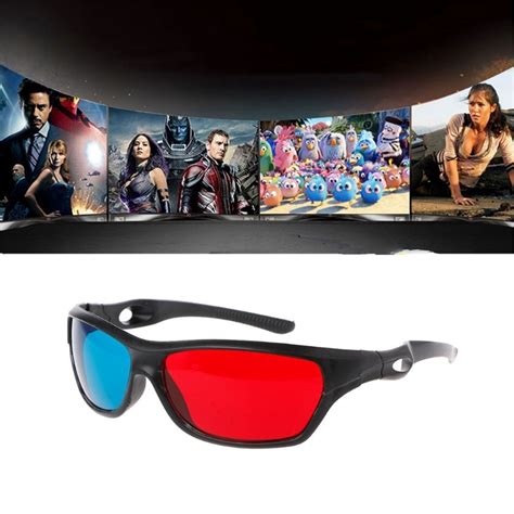 Universal 3d Plastic Glasses Oculos Red Blue Cyan 3d Glass Anaglyph 3d Movie Game Dvd Vision