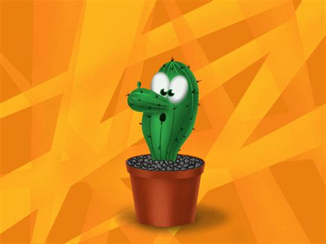 Cactus And Flower Animation  Cactus Digitalart Animation