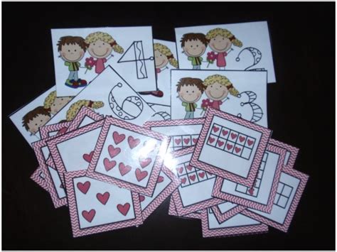 Ten Frame Match Up Preschool Valentines Math Valentines Valentines