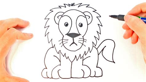 How To Draw A Lion For Kids Lion Easy Draw Tutorial Youtube