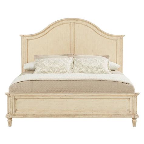Stanley Furniture European Cottage Queen Panel Bed In Vintage White