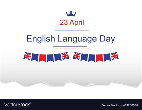 English Language Day Royalty Free Vector Image