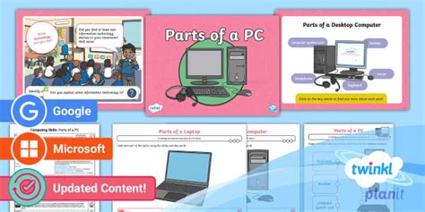 Computing Computing Skills Parts Of A Pc Year 1 Lesson 1