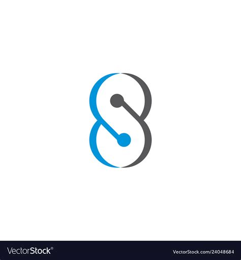 8 Number Icon Eight Infinity Logo Icon Royalty Free Vector