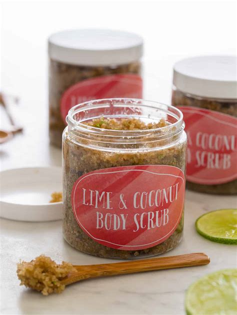 Apply scrub using circular motions, starting at your feet and moving upwards towards your neck. Lime and Coconut Body Scrub | DIY | Spoon Fork Bacon