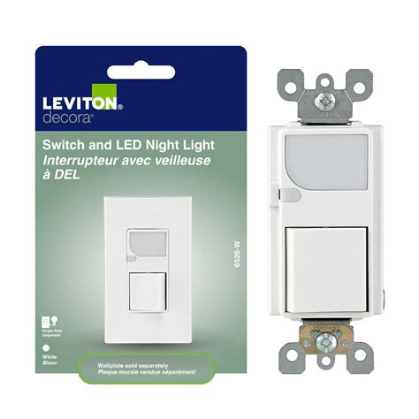 Leviton Decora Single Pole Switch Wled Guide Light White The Home