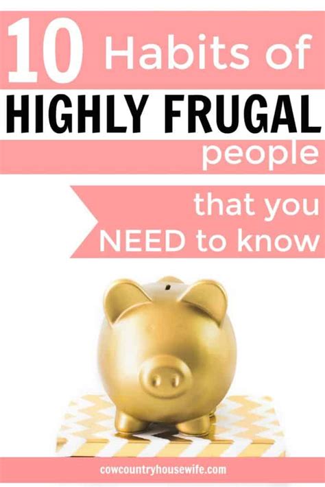 10 Habits Of Highly Frugal People