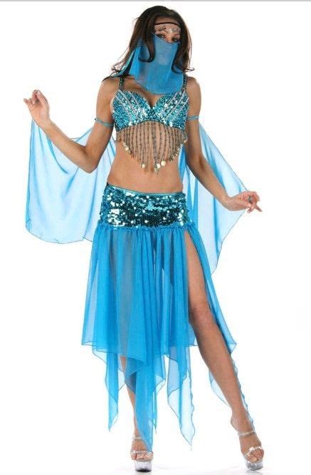 Arabian Nights Harem Belly Dancer Genie Princess Jasmine Aladin Costume