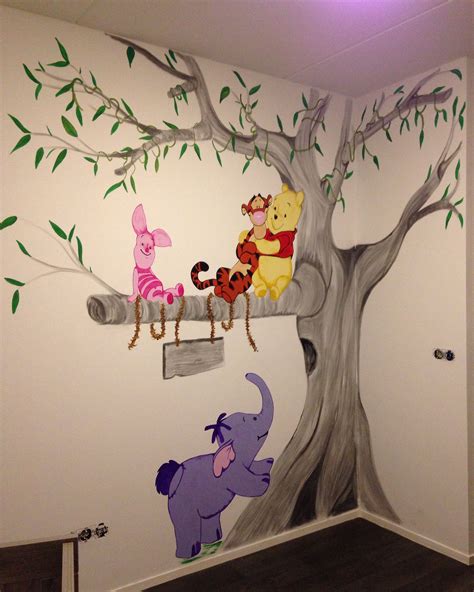 Winnie The Pooh Muurschildering Regio Gelderland Nursery Mural Kids