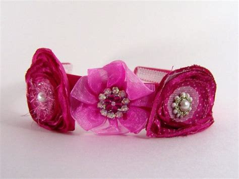 Satin Headband Handmade Hot Pink With Three By Misskittysheadbands 18