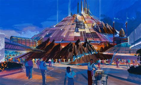 In This Concept For Paris Space Mountain The Building Sits In A