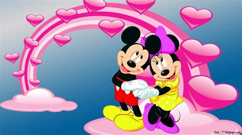 Amor Rosa De Mickey Y Minnie Mouse 2k Descarga De Fondo De Pantalla