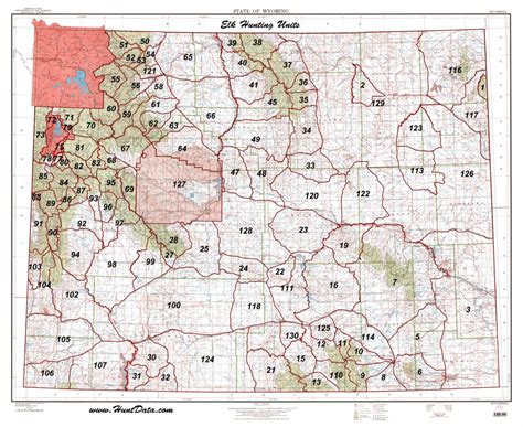 Wyoming Elk Hunting Area Map Marshall Jain