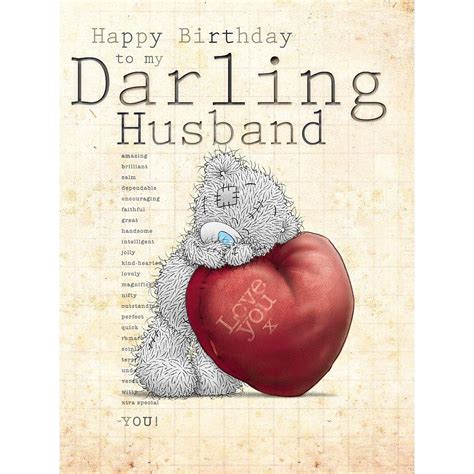 Me To You Happy Birthday To My Darling Husband Love You