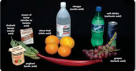 General Information Name Of Acids Present In Food Fruits And Vegetables