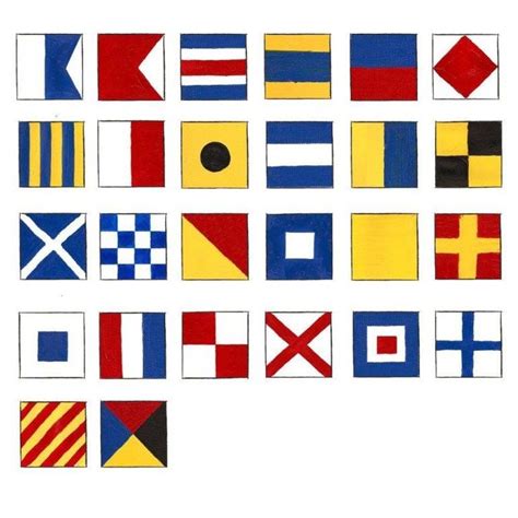 Later morse code was added. MARITIME Signal Code FLAG Set - Set of Total 26 flag ...