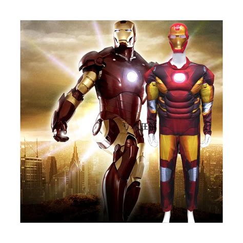 Iron Man Muscle Costume Ironman Superhero Onesies For Adult Movie