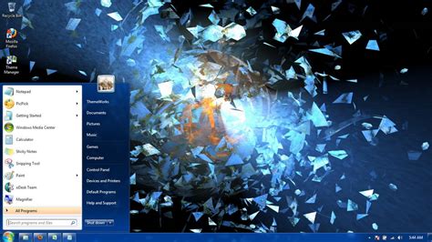 Abstract 3d Bleu Windows 7 Theme By Windowsthemes On Deviantart