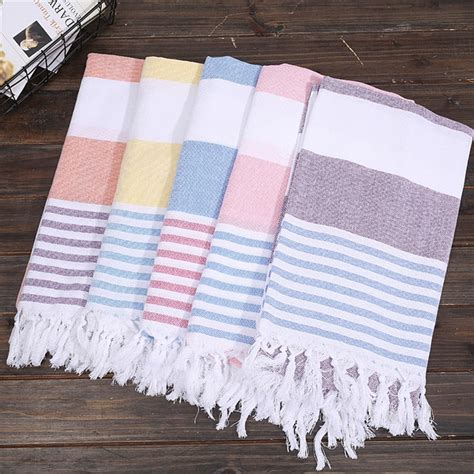 100x180cm Turkish Beach Towels For Adults 100 Cotton Stripes Thin Bath