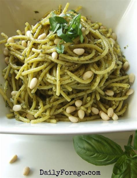 Gluten And Dairy Free Basil Pesto Pasta With Pine Nuts