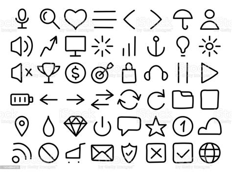 Hand Made Vector Icons Set Stock Illustration Download Image Now