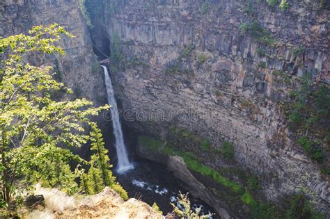 A View Of Spahats Creek Falls Wells Gray Bc Canada Stock Photo Image