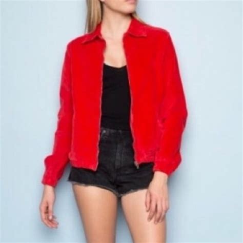 Brandy Melville Jackets And Coats Brandy Melville Red Corduroy Jacket