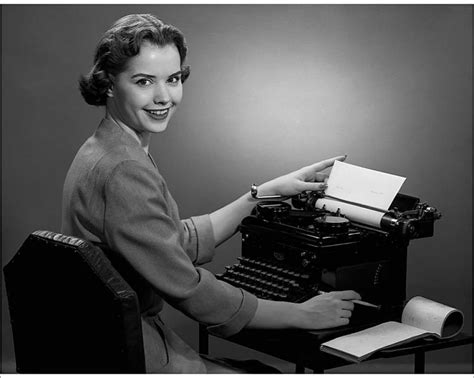 Print Of Woman Working At Typewriter Poster Size Prints Typewriter Poster Prints