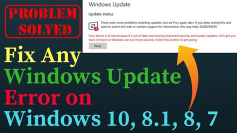 Fix Any Windows Update Error On Windows Youtube