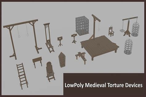 3d Model Lowpoly Medieval Torture Devices Vr Ar Low Poly Cgtrader