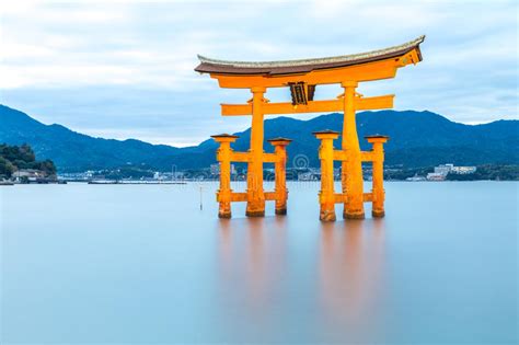 Floating Torii Miyajima Hiroshima Stock Image Image Of Gate Heritage