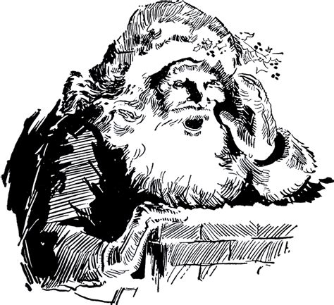 6 Santa Chimney Clipart Images Color And Bw The
