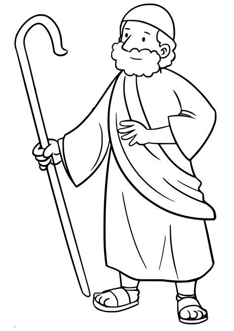 ️moses The Shepherd Coloring Pages Free Download