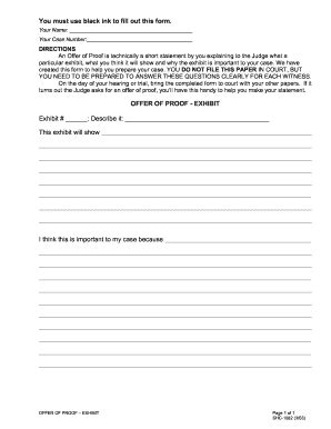 I have provided copy to opposing counsel. Offer of proof template - Fill Out and Sign Printable PDF ...