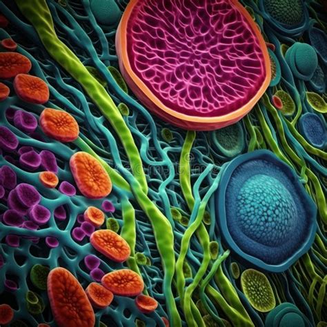 Inside A Plant Cell A Vivid View Of Chloroplasts Under An Electron