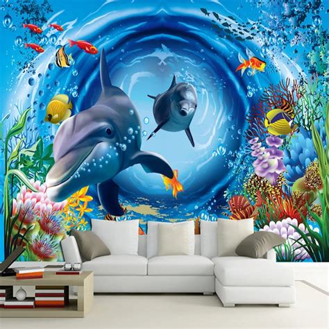 3d Underwater World Large Wallpaper Murals For Childrens Bedroom