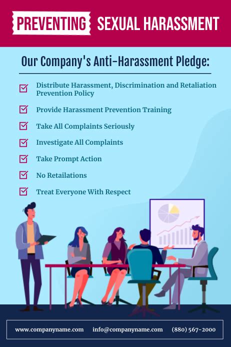 Preventing Sexual Harassment At Work Poster Template Postermywall