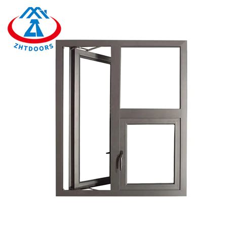 Aluminium Framed Casement Window Swing Open Hurricane Zhongtai