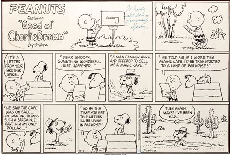 Charles Schulz Peanuts Sunday Comic Strip Original Art Lot 92170
