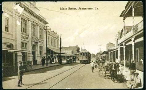 Picture Postcard Jeanerette Louisiana Main Street 1914 Louisiana