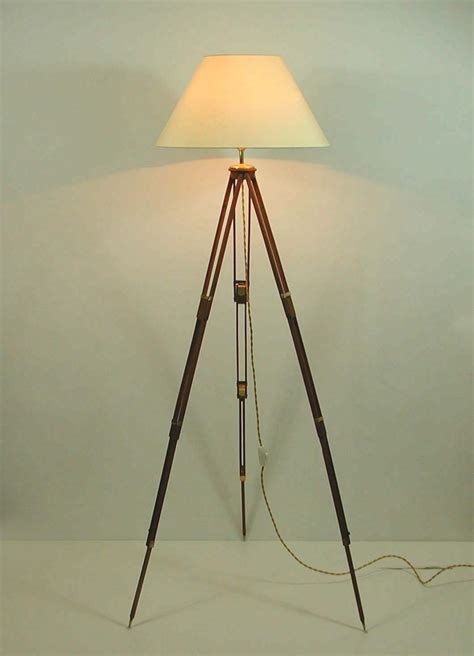 Vintage Wooden Tripod Floor Lamp At 1stdibs Antique Wooden Tripod