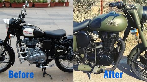 Royal Enfield Military Matte Green Classic 350 Customised By
