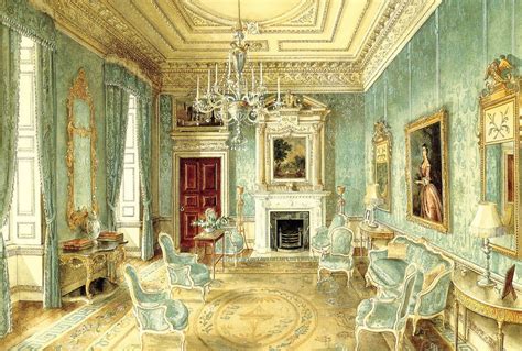 Few rooms are as quintessentially english as the drawing room. The Blue Drawing Room at Ditchley Park. Drawing by ...