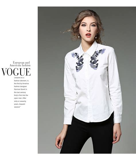 Spring New Lapel Single Breasted Placket Embroidered Long Sleeved