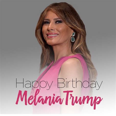 The american flag on @flotus melania trump's birthday card only has 39 stars. Melania Trump's Birthday Celebration | HappyBday.to