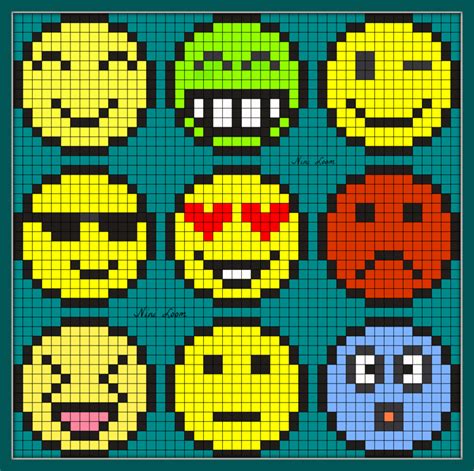Theme Smiley Pixel Art Facile Dessin Pixel Pixel Art