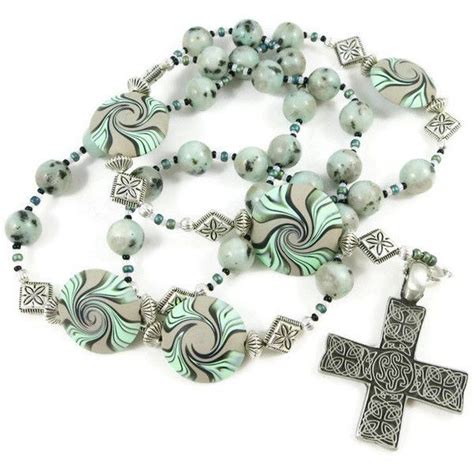 Pin By The Graceful Elf On My Polyvore Finds Unique Jewelry Green Bead Turquoise Bracelet