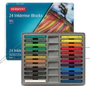 Derwent Inktense Block Tin Set With Ink Effect Blocks Artemiranda